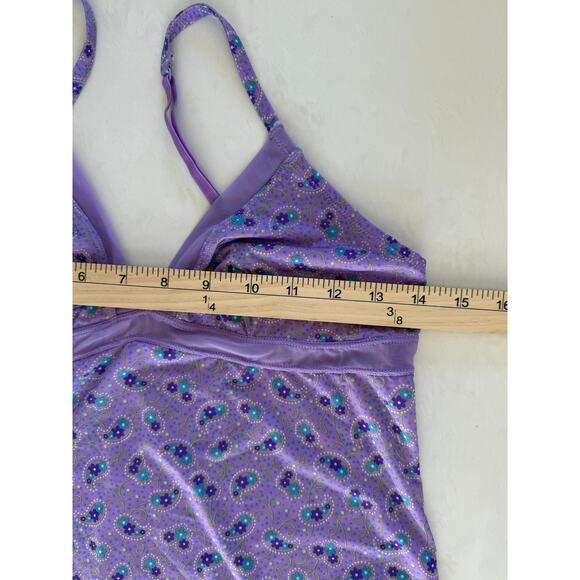 Y2K Victorias Secret Slip Dress Size M Purple Ditzy Floral Babydoll Fairy - Picture 12 of 12